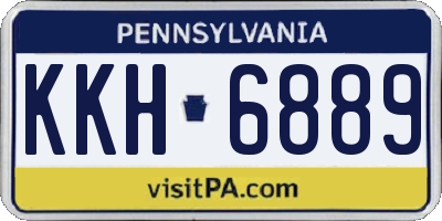 PA license plate KKH6889