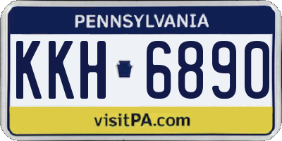 PA license plate KKH6890