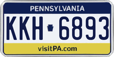 PA license plate KKH6893
