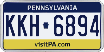PA license plate KKH6894