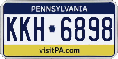 PA license plate KKH6898