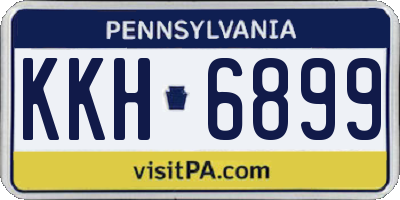 PA license plate KKH6899