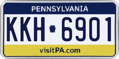PA license plate KKH6901