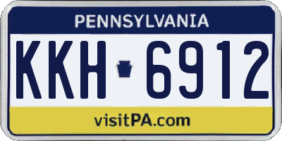PA license plate KKH6912