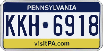 PA license plate KKH6918