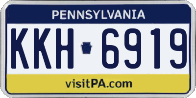 PA license plate KKH6919