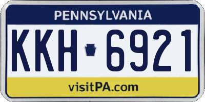 PA license plate KKH6921