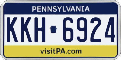 PA license plate KKH6924