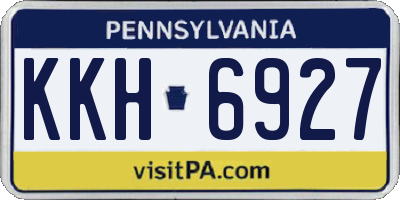 PA license plate KKH6927