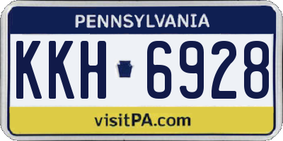 PA license plate KKH6928