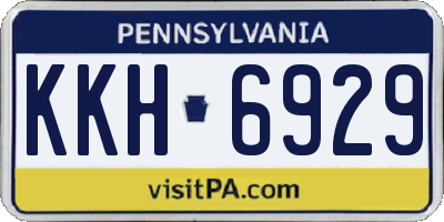 PA license plate KKH6929