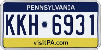 PA license plate KKH6931