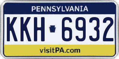 PA license plate KKH6932