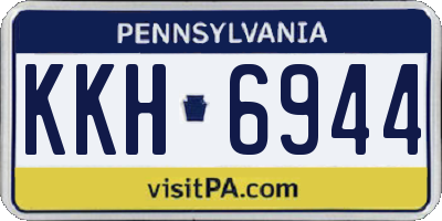 PA license plate KKH6944