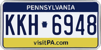 PA license plate KKH6948
