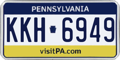 PA license plate KKH6949