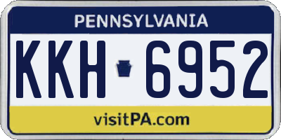 PA license plate KKH6952