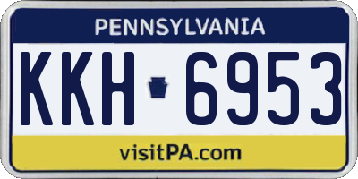 PA license plate KKH6953
