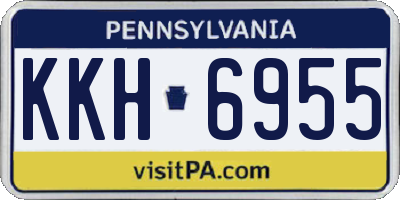 PA license plate KKH6955