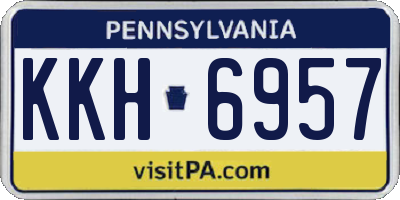 PA license plate KKH6957