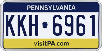 PA license plate KKH6961