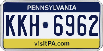 PA license plate KKH6962