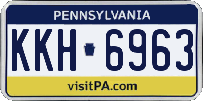 PA license plate KKH6963