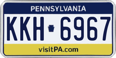PA license plate KKH6967