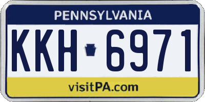 PA license plate KKH6971