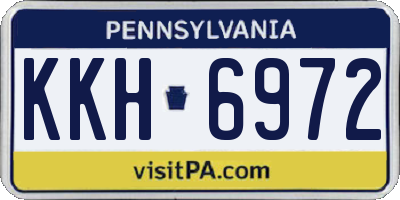 PA license plate KKH6972