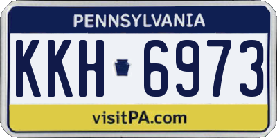 PA license plate KKH6973