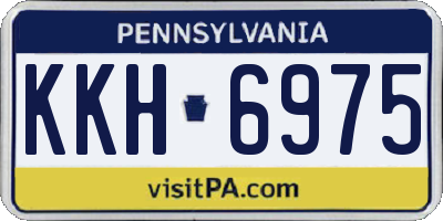 PA license plate KKH6975