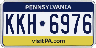 PA license plate KKH6976