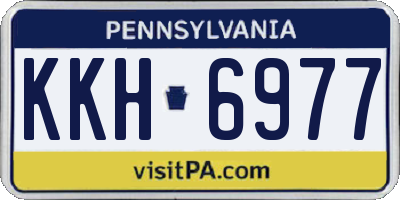 PA license plate KKH6977