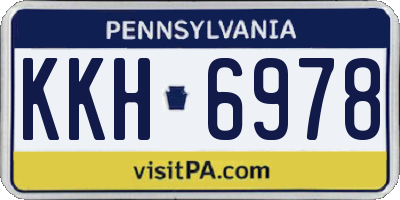 PA license plate KKH6978