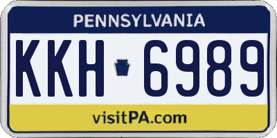PA license plate KKH6989
