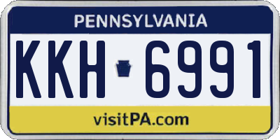PA license plate KKH6991