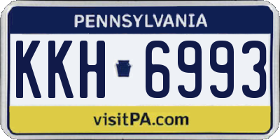 PA license plate KKH6993
