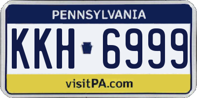 PA license plate KKH6999