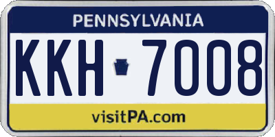PA license plate KKH7008