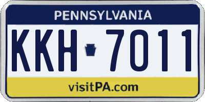 PA license plate KKH7011