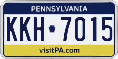 PA license plate KKH7015