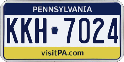 PA license plate KKH7024