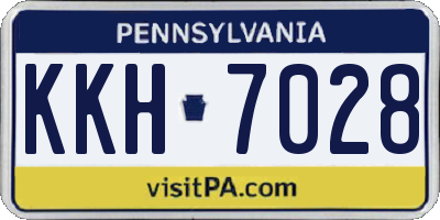 PA license plate KKH7028