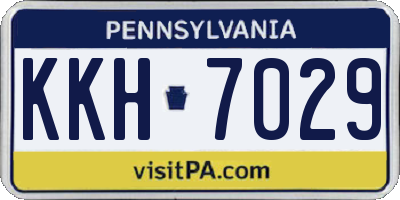 PA license plate KKH7029