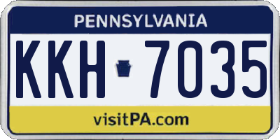 PA license plate KKH7035
