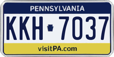 PA license plate KKH7037