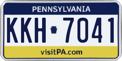 PA license plate KKH7041