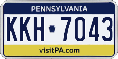 PA license plate KKH7043