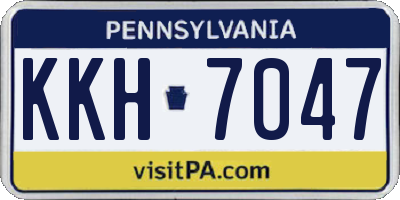 PA license plate KKH7047